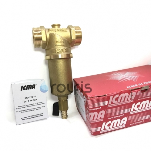 Самопромывной фильтр ICMA 750 с манометром, 11/4-11/2" (83750AG05)