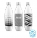 Пак из трех карбонированных бутылок Sodastream Black&White